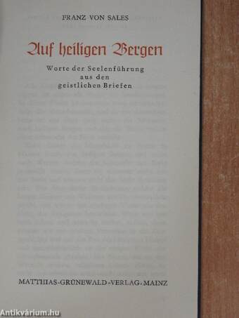 Auf heiligen Bergen