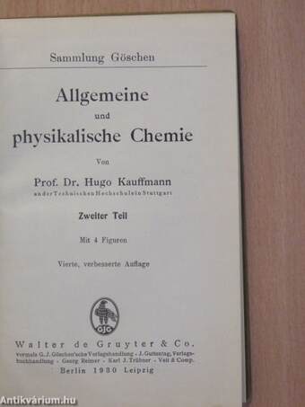 Allgemeine und physikalische Chemie II.