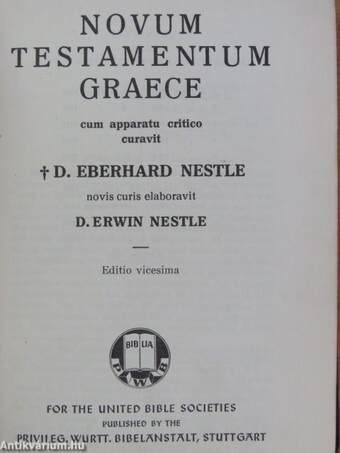 Novum Testamentum Graece