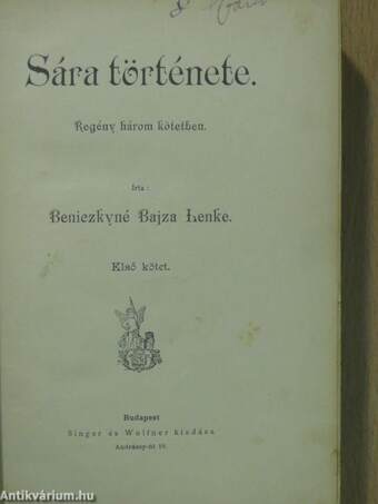 Sára története I-III.