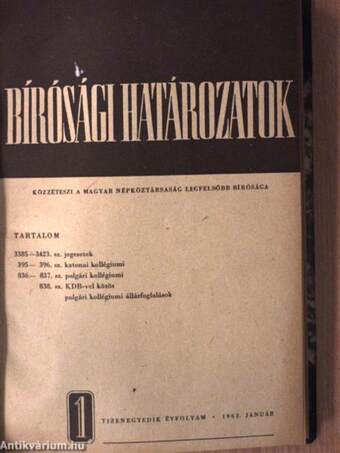 Bírósági határozatok 1963. január-december