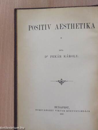 Physiologiai és psychologiai aesthetika