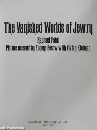 The Vanished Worlds of Jewry