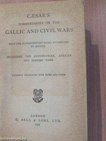 Caesar's commentaries on the gallic and civil wars