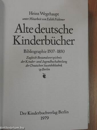 Alte deutsche Kinderbücher