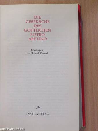 Die Gespräche des Göttlichen Pietro Aretino