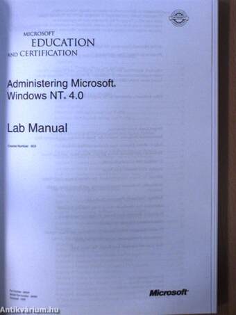 Administering Microsoft Windows NT 4.0