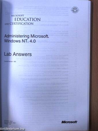 Administering Microsoft Windows NT 4.0