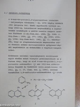 Gyógyszermolekulák tervezése pirido (1,2-a) pirimidinek körében