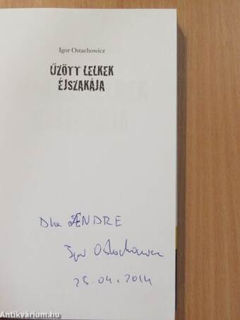 Űzött lelkek éjszakája (dedikált példány)