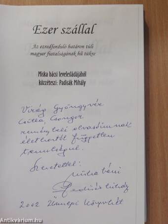 Ezer szállal (dedikált példány)