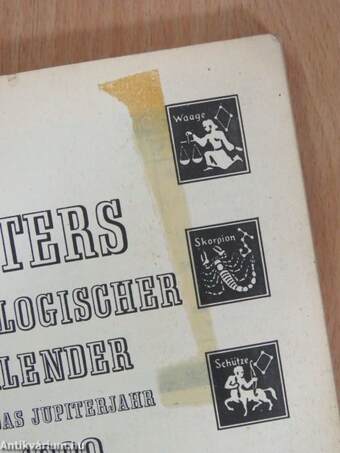 Huters Astrologischer Kalender für das Jupiterjahr 1980