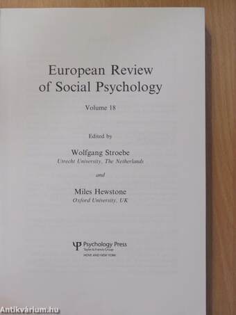 European Review of Social Psychology 18.