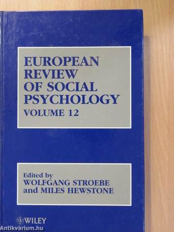 European Review of Social Psychology 12.