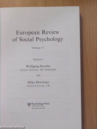 European Review of Social Psychology 17.