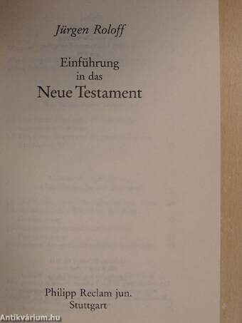 Einführung in das Neue Testament