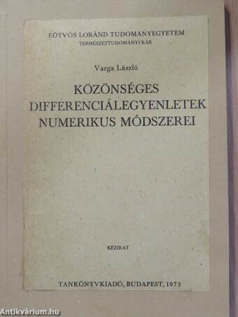 Közönséges differenciálegyenletek numerikus módszerei