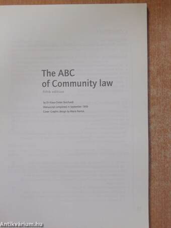 The ABC of Community Law