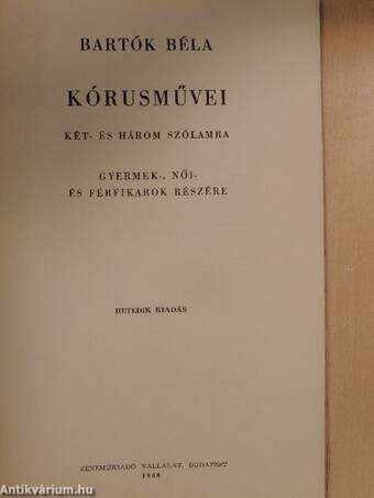 Bartók kórusművei