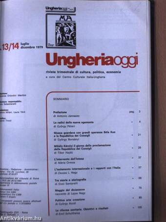 Ungheria oggi luglio-dicembre 1979.