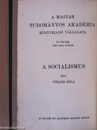 A socialismus I. (töredék)