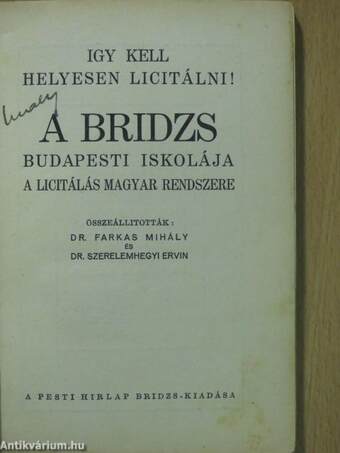 A bridzs budapesti iskolája