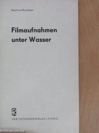 Filmaufnahmen unter Wasser