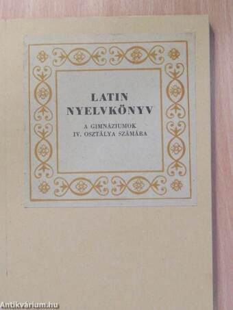 Latin nyelvkönyv IV.