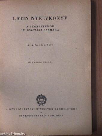 Latin nyelvkönyv IV.