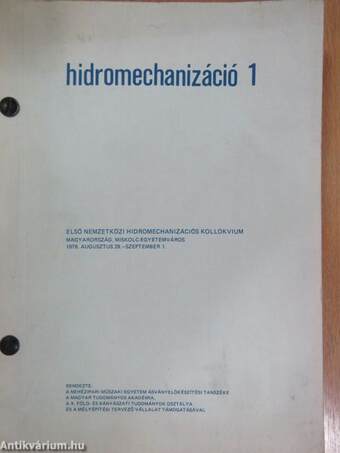 Hidromechanizáció 1.