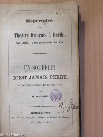 Répertoire du Théátre francais á Berlin no. 385., 61., 225., 3., 243./Don César de Bazan