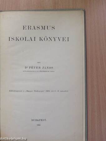 Erasmus iskolai könyvei