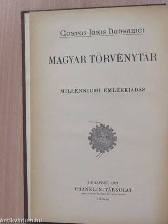 1920. évi törvénycikkek