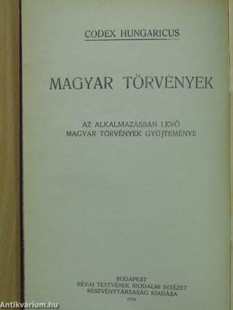 1917. évi törvénycikkek