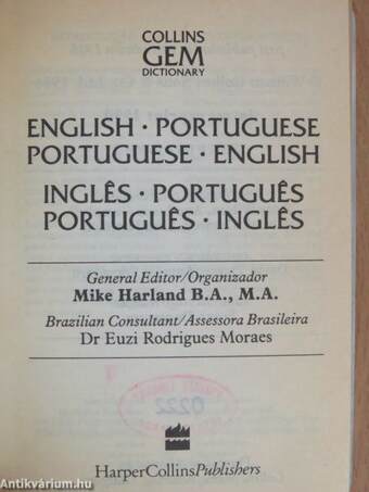 Portuguese dictionary