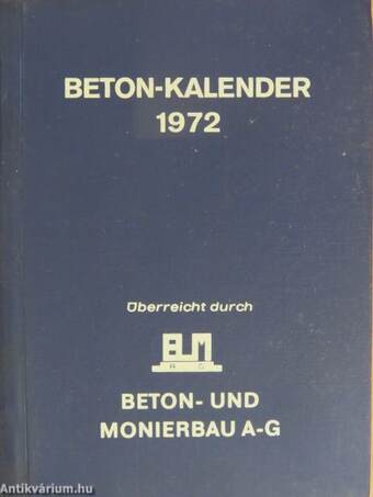 Beton-Kalender 1972.