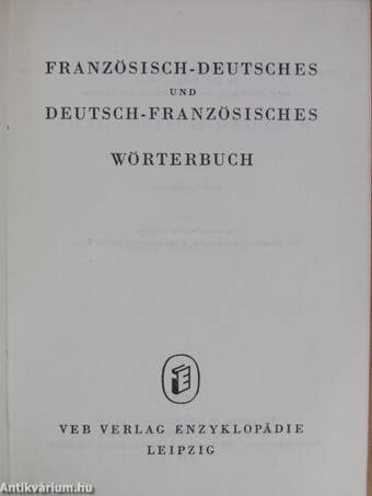 Französisch-deutsches und deutsch-französisches Wörterbuch