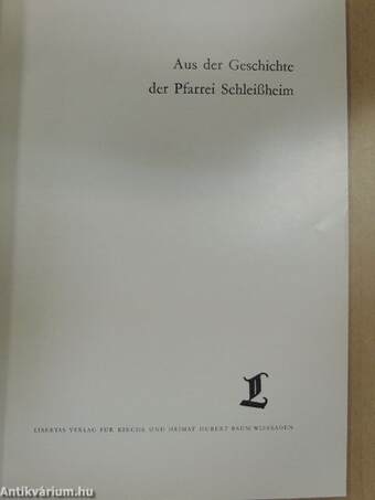 Aus der Geschichte der Pfarrei Schleißheim