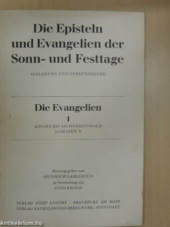 Die Evangelien 1. (töredék)