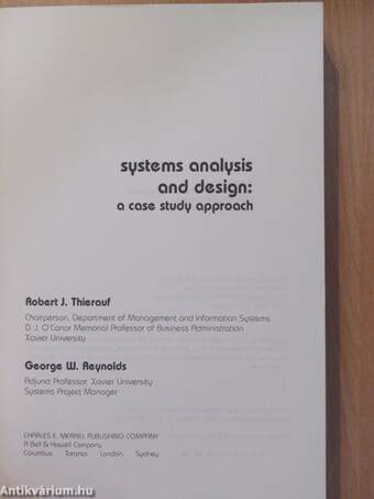 Systems Analysis and Design: A Case Study Approach