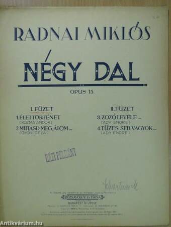 Négy dal I-II.