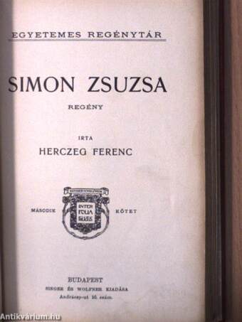 Simon Zsuzsa I-II.