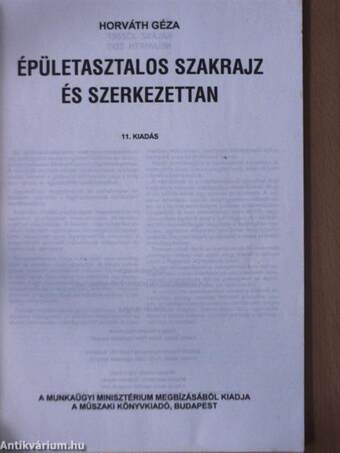 Épületasztalos szakrajz és szerkezettan