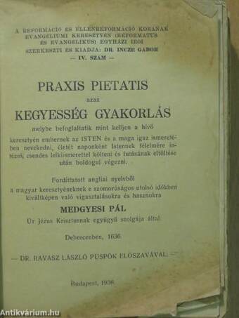 Praxis pietatis azaz kegyesség gyakorlás