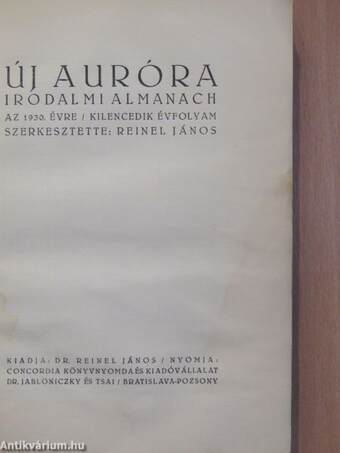 Új Auróra az 1930. évre