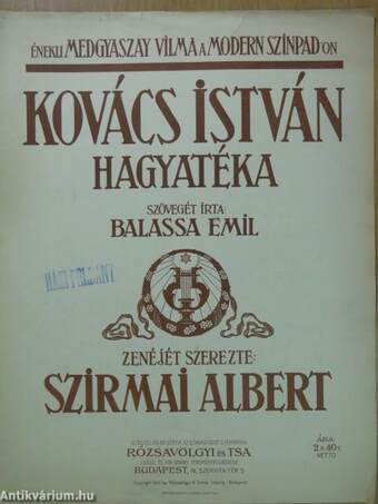 Kovács István hagyatéka