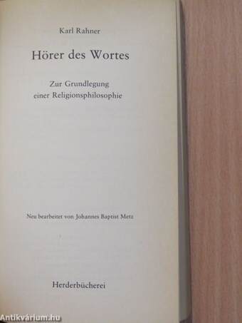 Hörer des Wortes