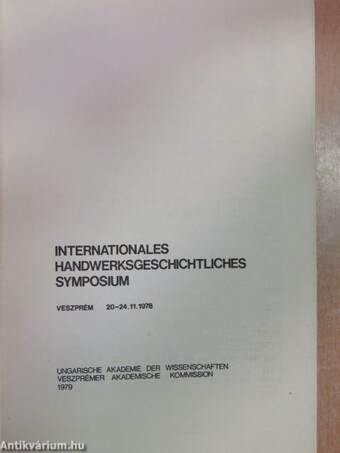 Internationales Handwerksgeschichtliches Symposium