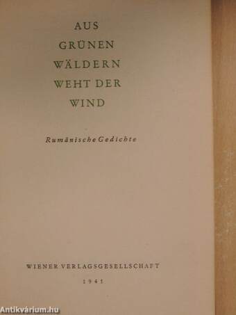 Aus Grünen Wäldern Weht Der Wind