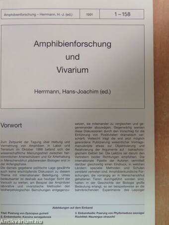 Amphibienforschung und Vivarium